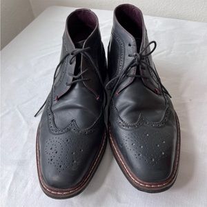 Ted Baker London Derby Ankle Boot Black/Brown Leather 
Size: 43.5 UK / 10.5 US